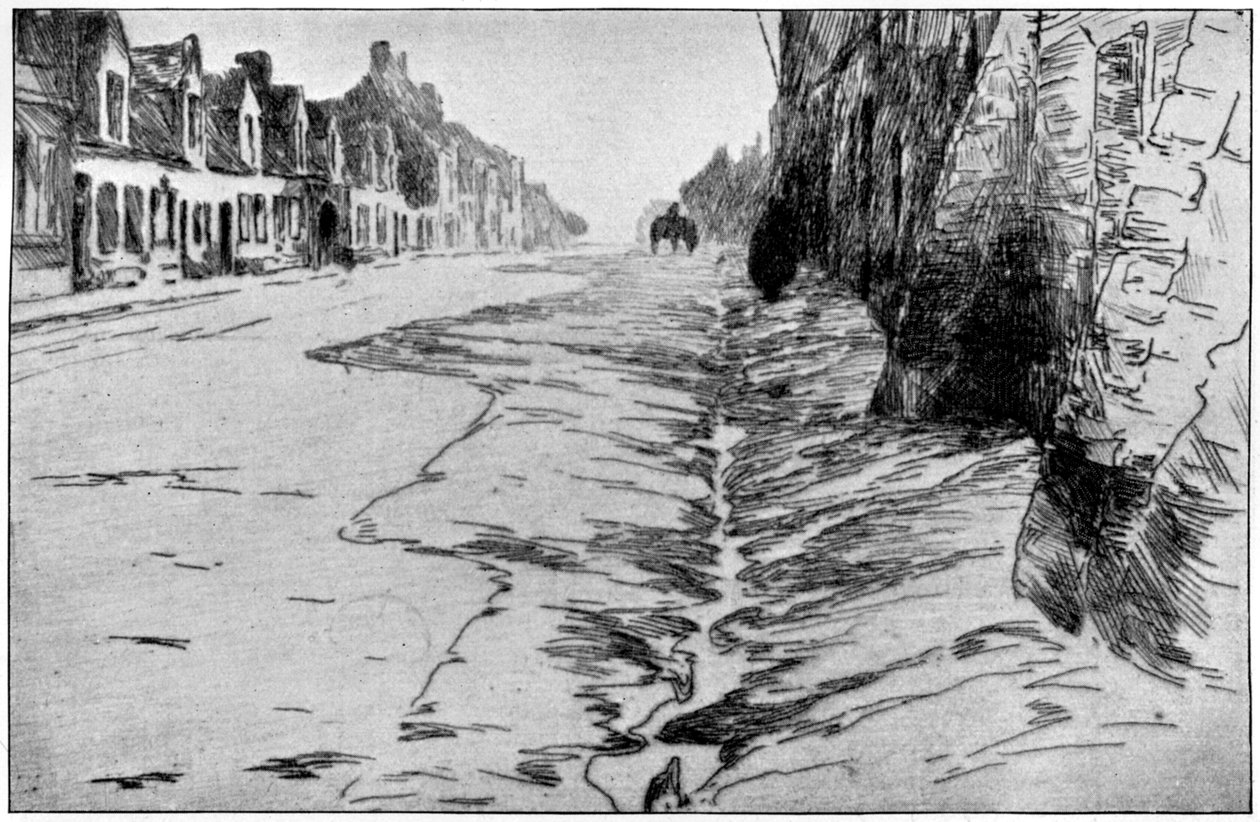 La Grande Rue, Flandre, 1898 de Albert Baertsoen