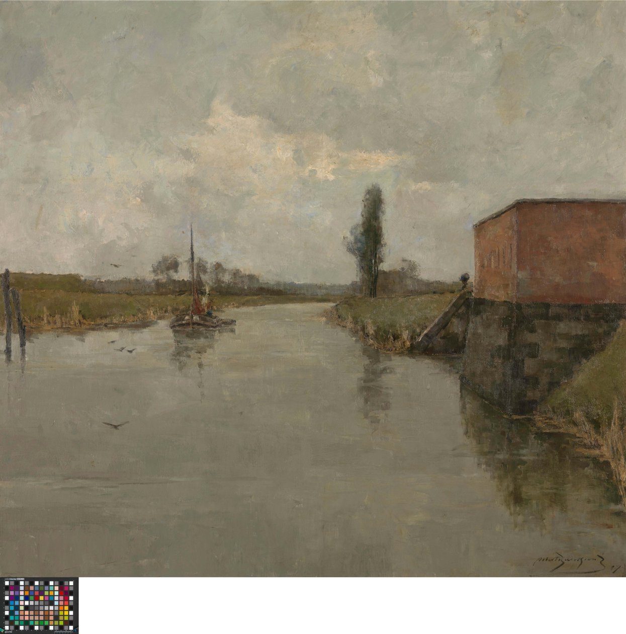 Vista de los alrededores de Dendermonde de Albert Baertsoen