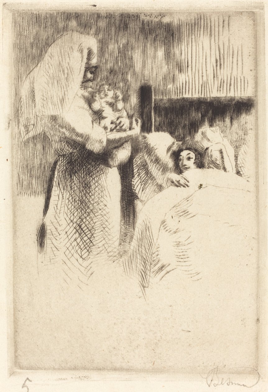 Anuncio de Nacimiento para Anne-Élisabeth Besnard de Albert Besnard