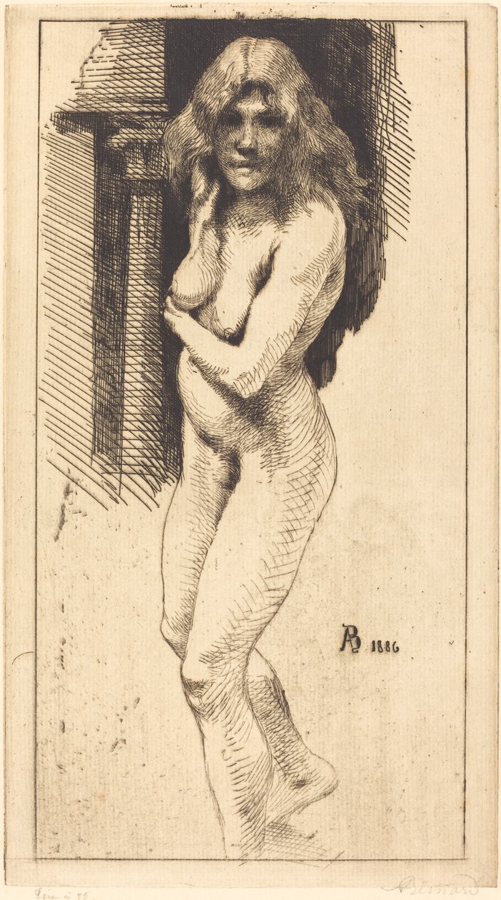Carmen de pie desnuda de Albert Besnard