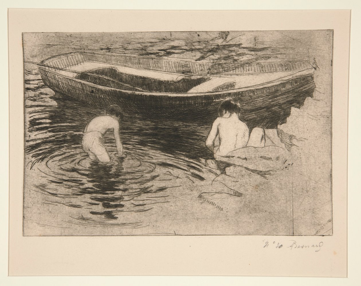 Natación ? Talloires (Bañarse en Talloires) de Albert Besnard