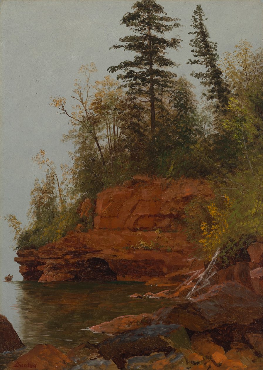Una cala rocosa de Albert Bierstadt