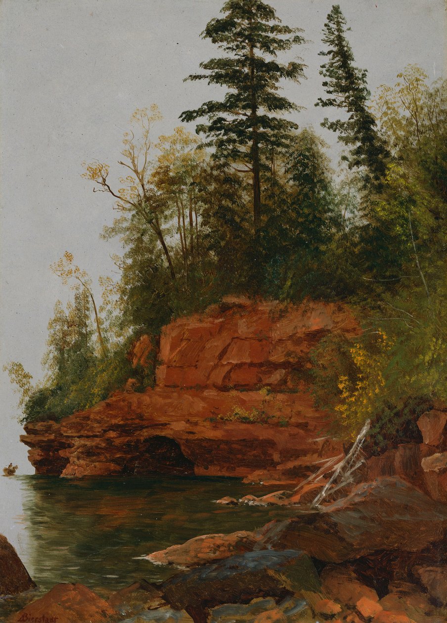 Una cala rocosa de Albert Bierstadt