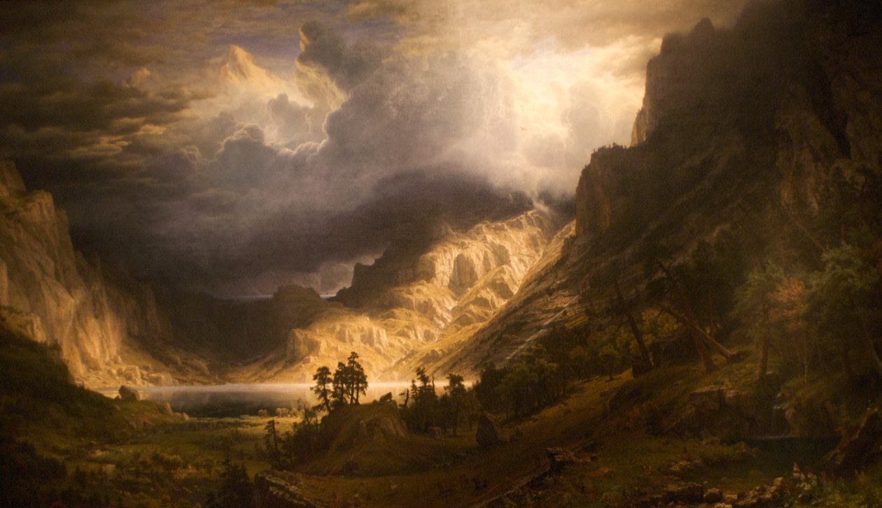 Una tormenta en las Montañas Rocosas, Monte Rosalie de Albert Bierstadt