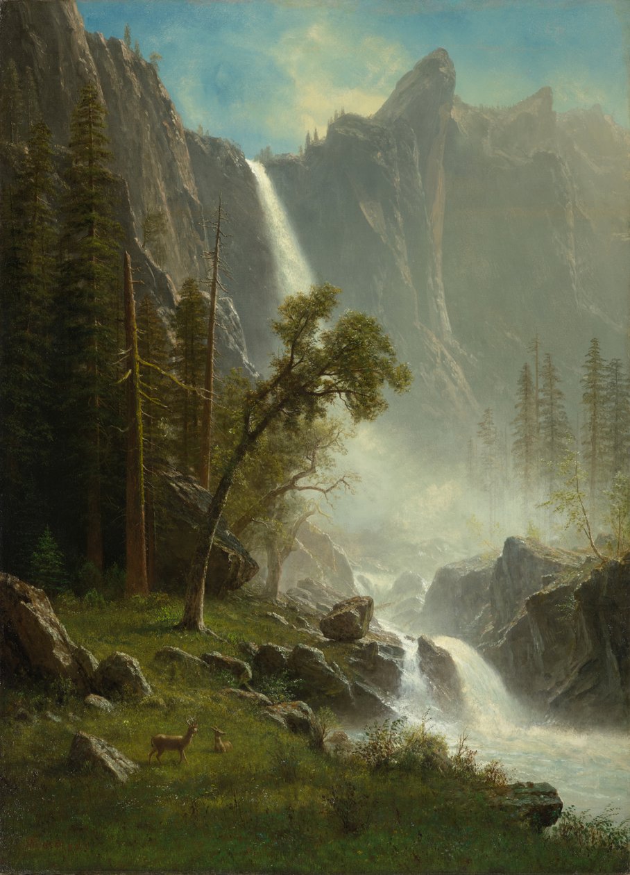 Cataratas del Velo de Novia, Yosemite de Albert Bierstadt