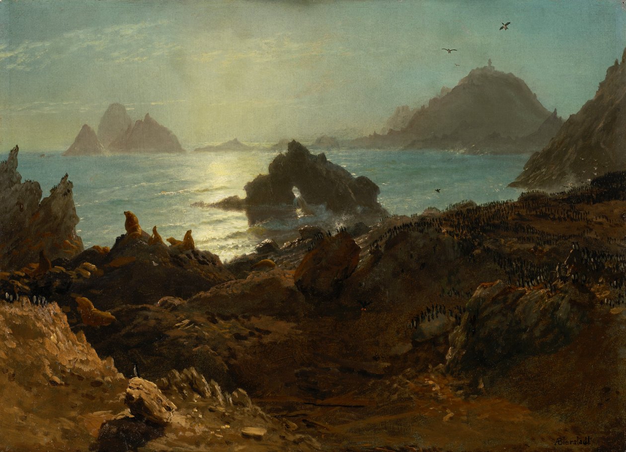 Islas Farallón, Océano Pacífico, California de Albert Bierstadt