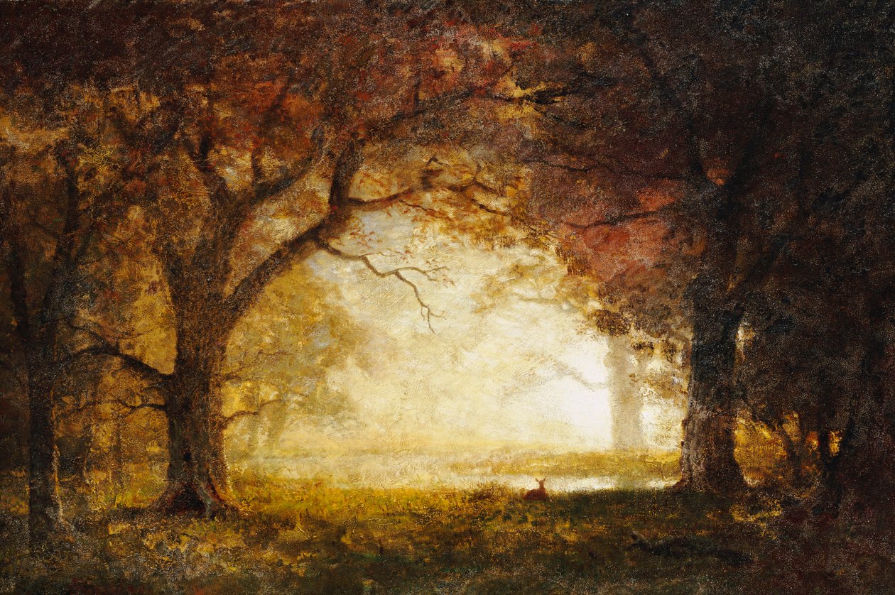 Amanecer en el bosque de Albert Bierstadt