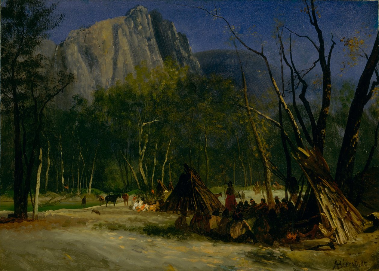 Indios en Council, California de Albert Bierstadt