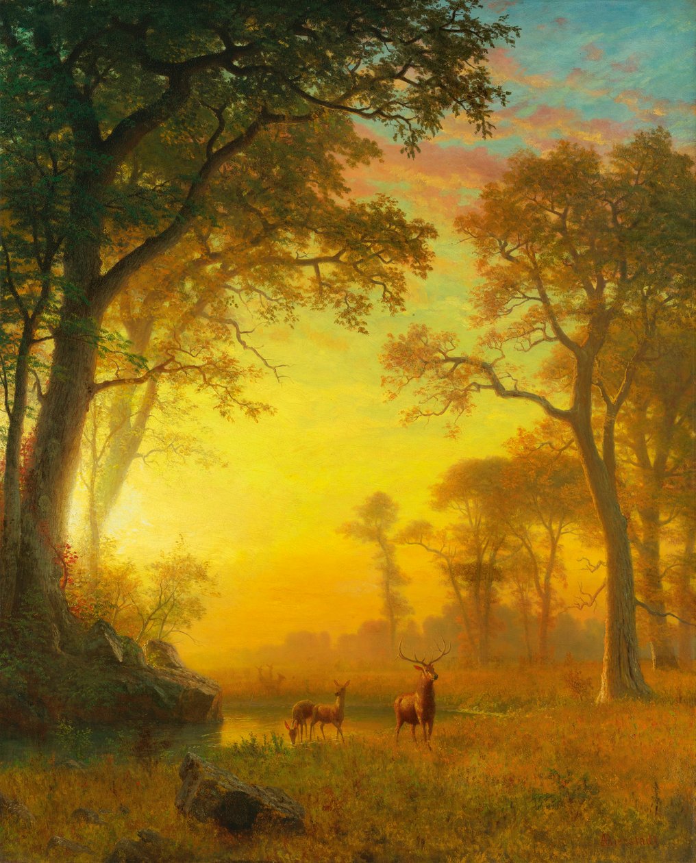 Luz en el bosque de Albert Bierstadt