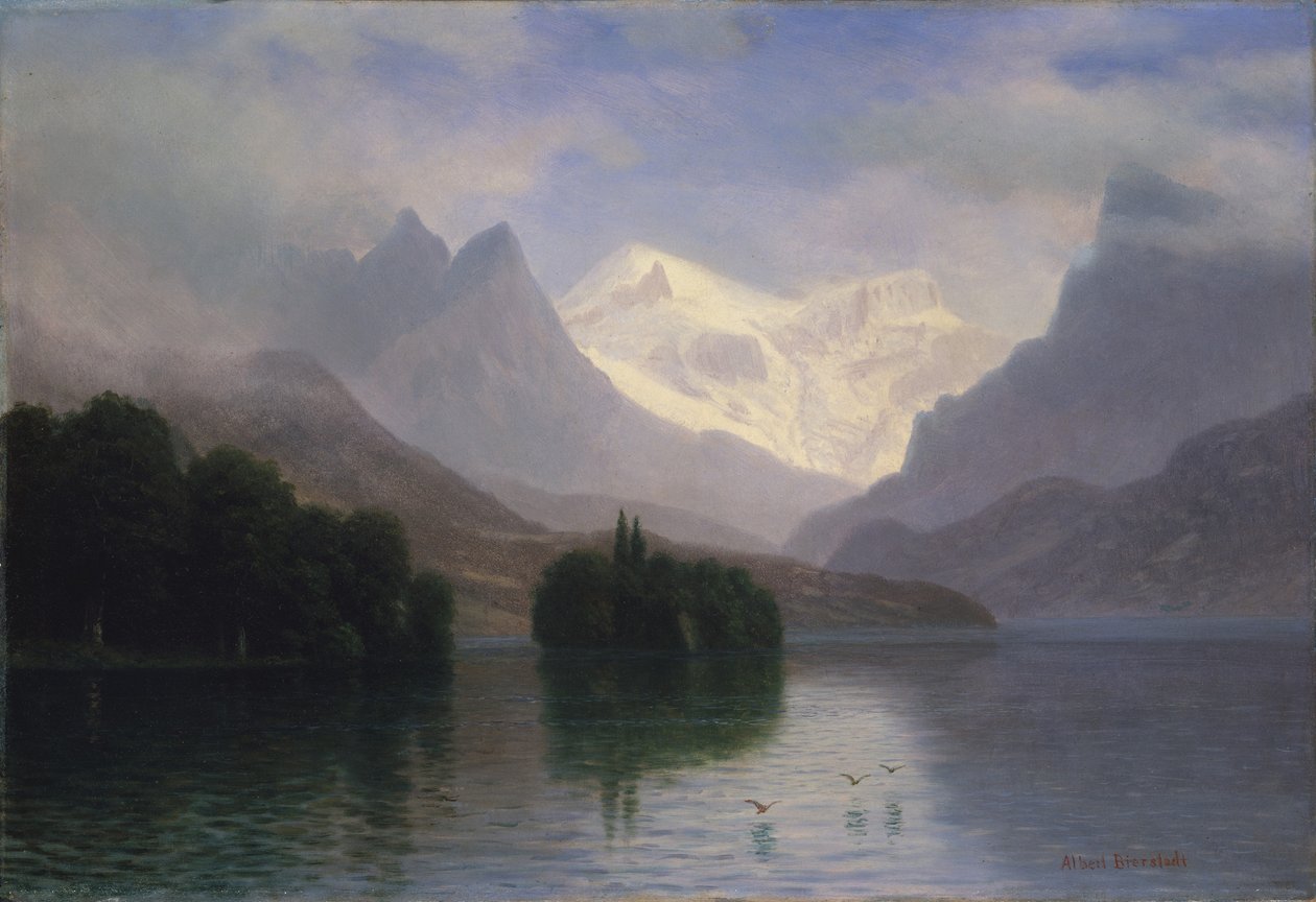 Escena de montaña de Albert Bierstadt