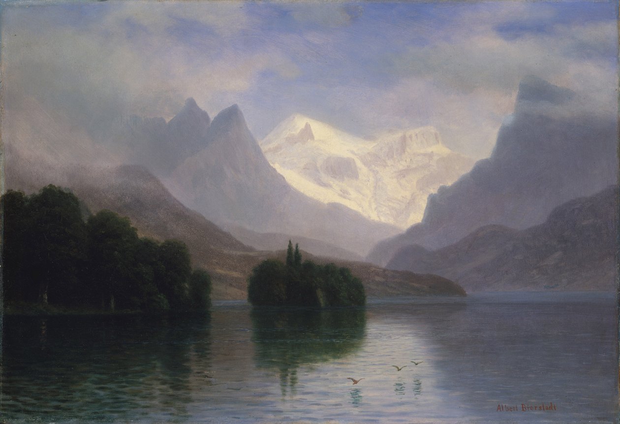 Escena de montaña de Albert Bierstadt