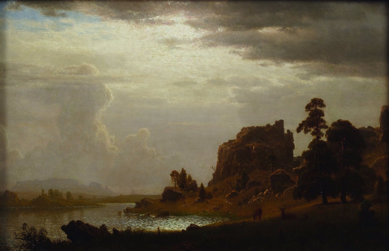 En el Sweetwater cerca de la Puerta del Diablo de Albert Bierstadt