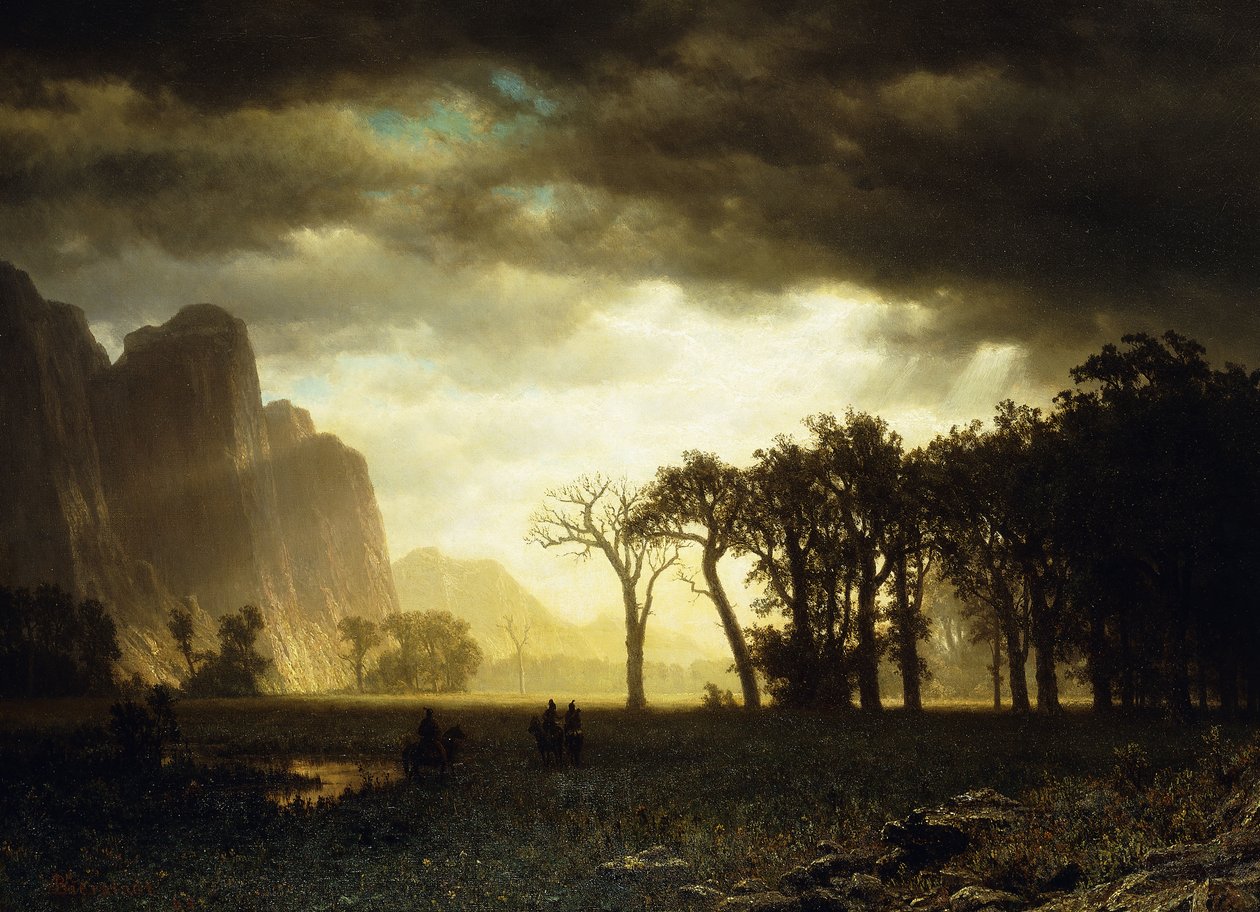 Tormenta pasajera en Yosemite de Albert Bierstadt