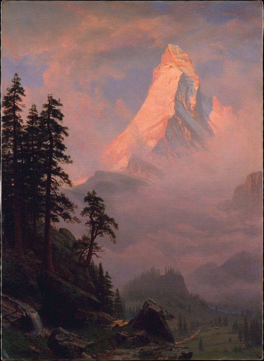 Amanecer en el Cervino de Albert Bierstadt