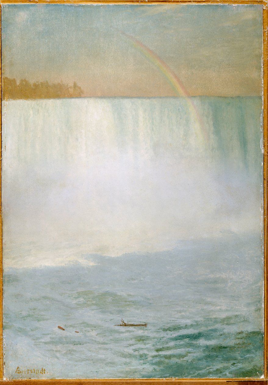 Cascada y arco iris, Niágara de Albert Bierstadt