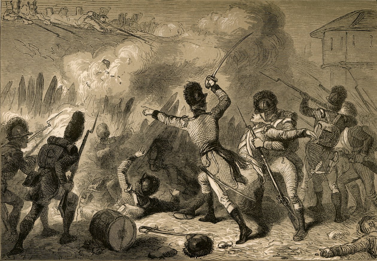 Los Británicos Repelidos en Fort Stephenson, 1878 de Albert Bobbett