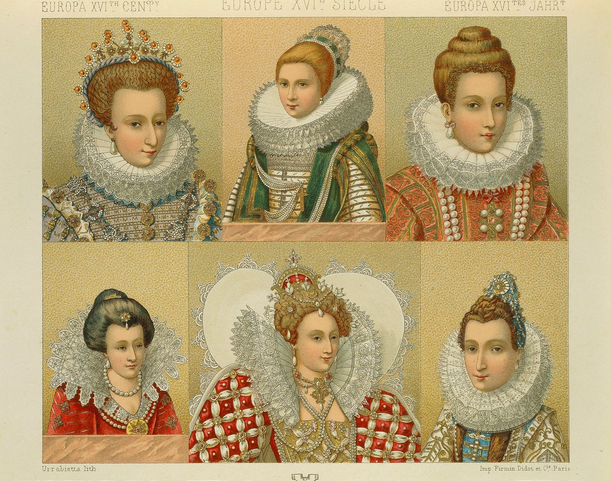 "Le Costume Historique" (La Historia Completa del Traje) por Auguste Racinet, Volumen IV de Albert Charles August Racinet
