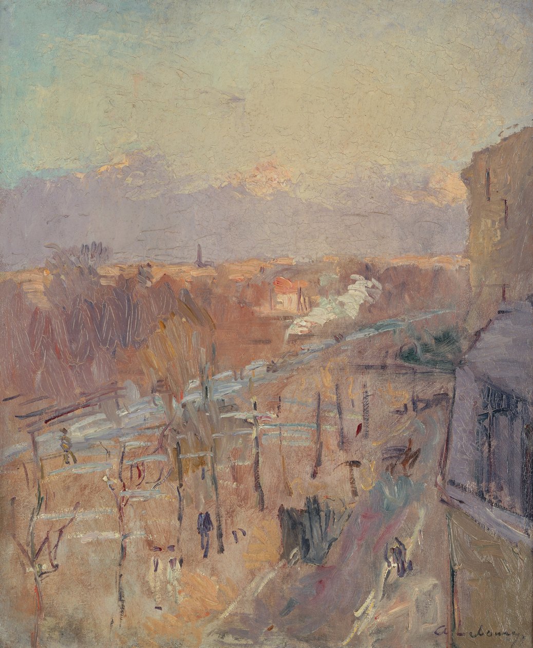 La avenida de París después de una tormenta (óleo sobre lienzo) de Albert Charles Lebourg