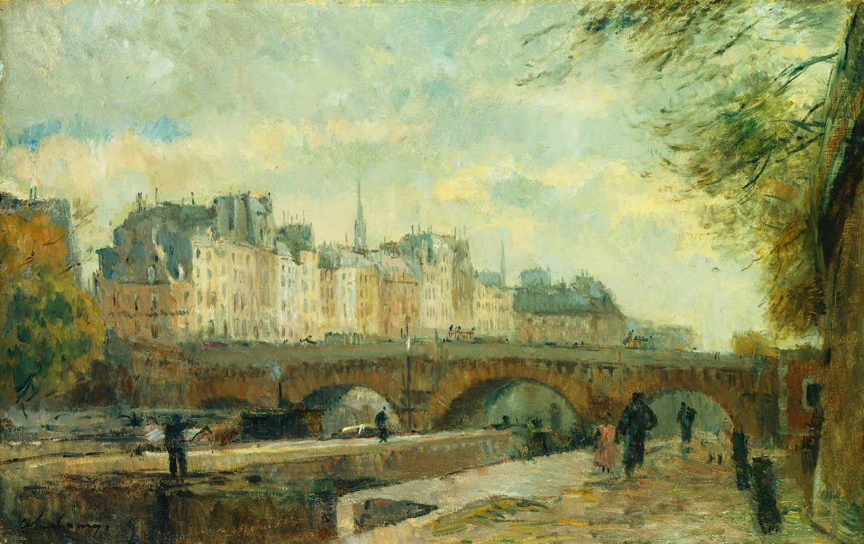 El puente nuevo de la ciudad de Albert Charles Lebourg