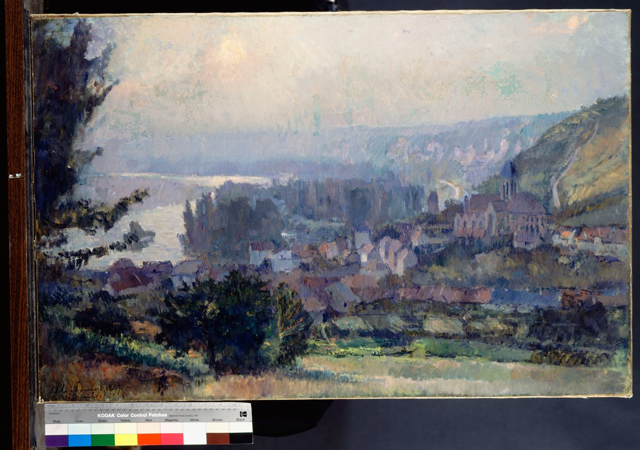 Vista de Vetheuil, atardecer, 1897 de Albert Charles Lebourg