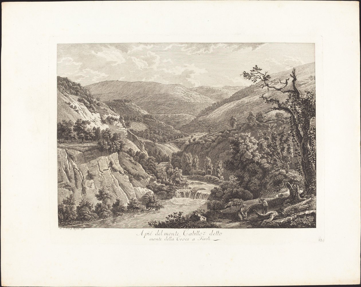 Al pie del monte Catillo, llamado monte de la Cruz en Tívoli de Albert Christoph Dies