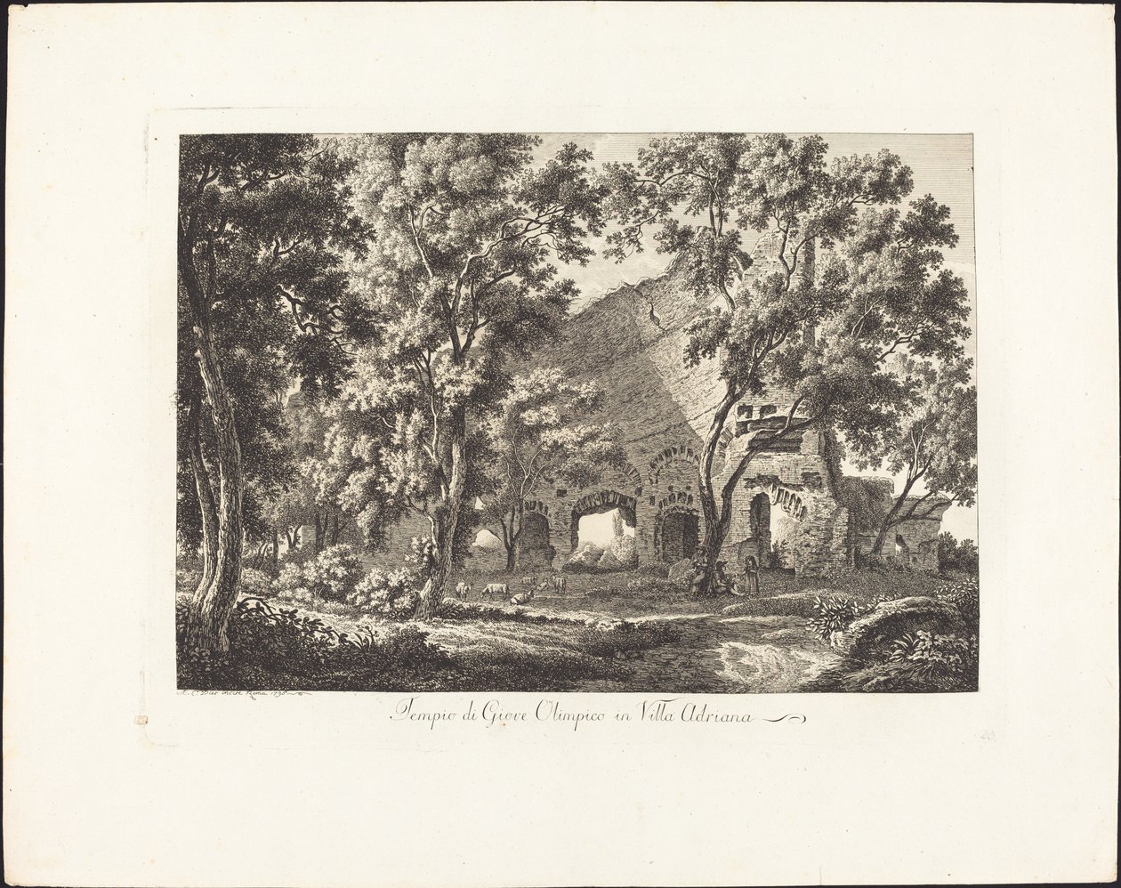 Templo de Júpiter Olímpico en Villa Adriana de Albert Christoph Dies