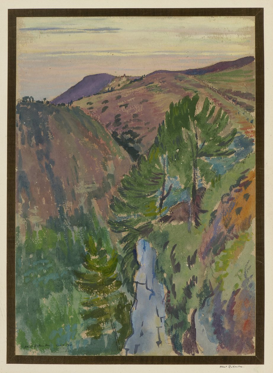 Paisaje en Grasse de Albert Daniel Rutherston