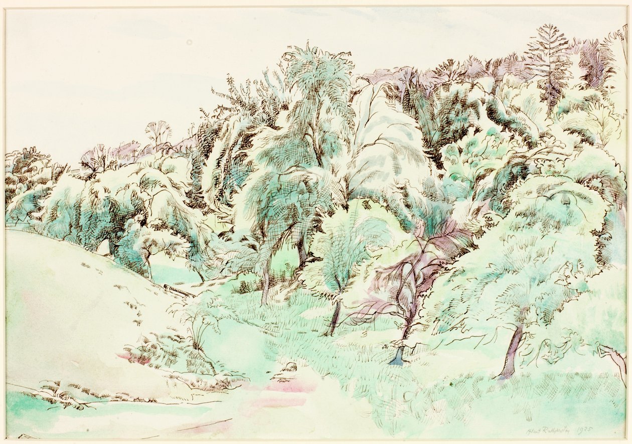 En la granja de Tuck, Tunley de Albert Daniel Rutherston