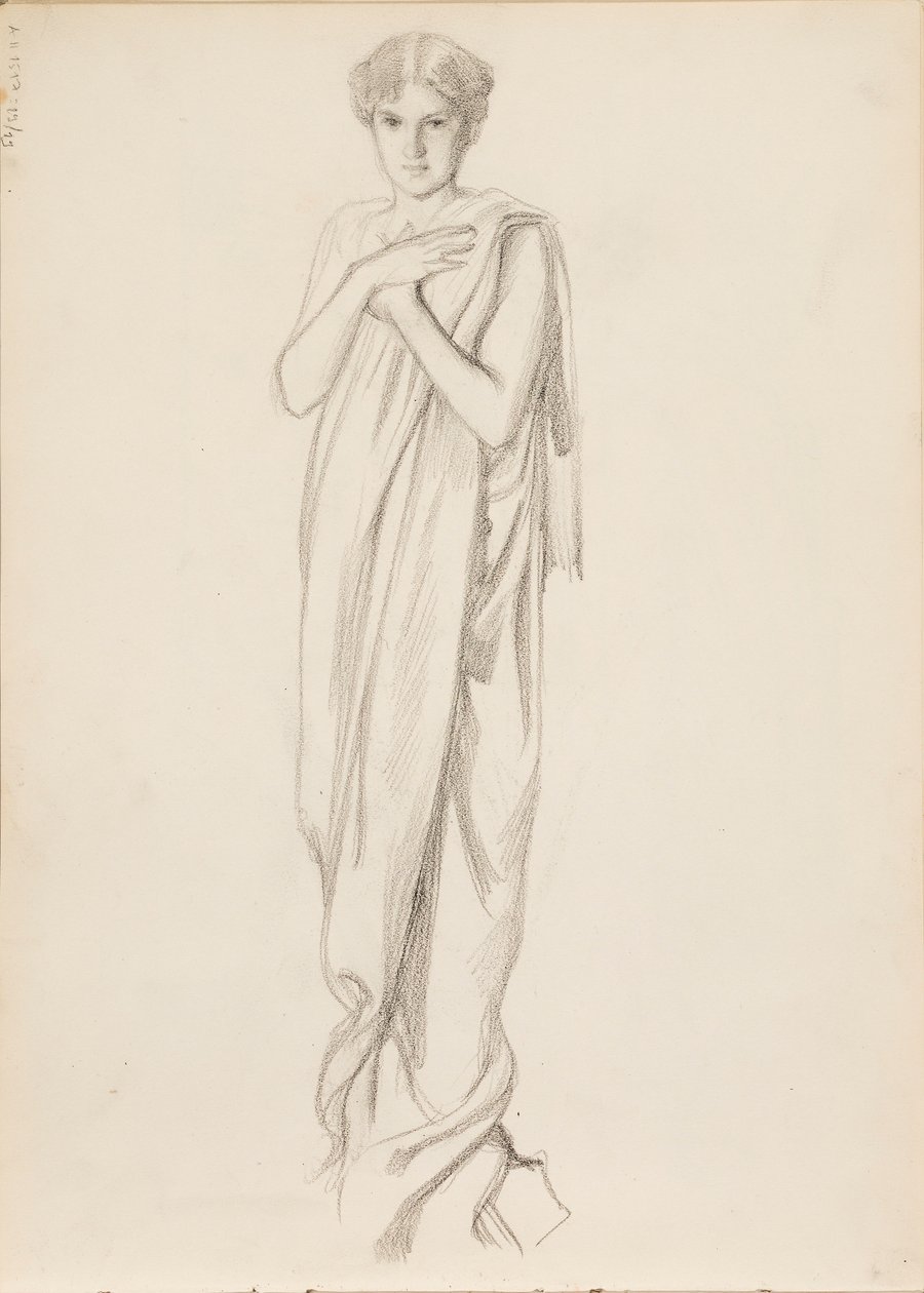 Aino Ackté como Alcestis, boceto de Albert Edelfelt