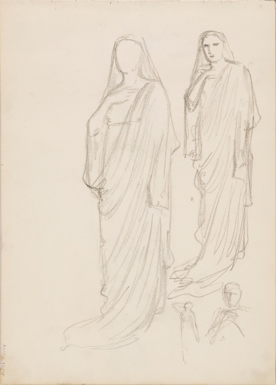 Aino Ackté como Alcestis, boceto de Albert Edelfelt