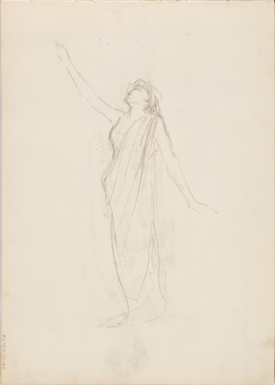 Aino Ackté como Alcestis, boceto de Albert Edelfelt