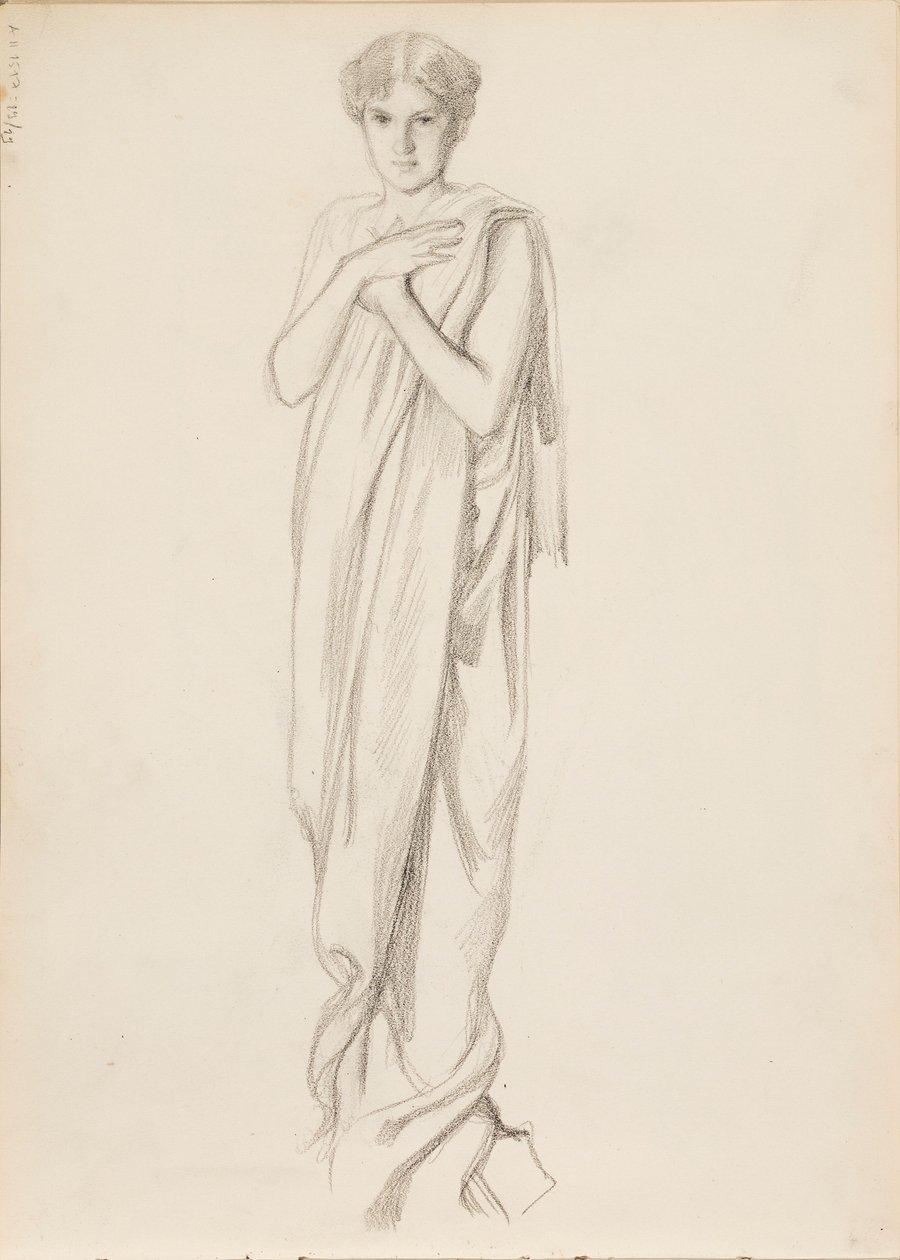 Aino Ackté como Alcestis, boceto de Albert Edelfelt
