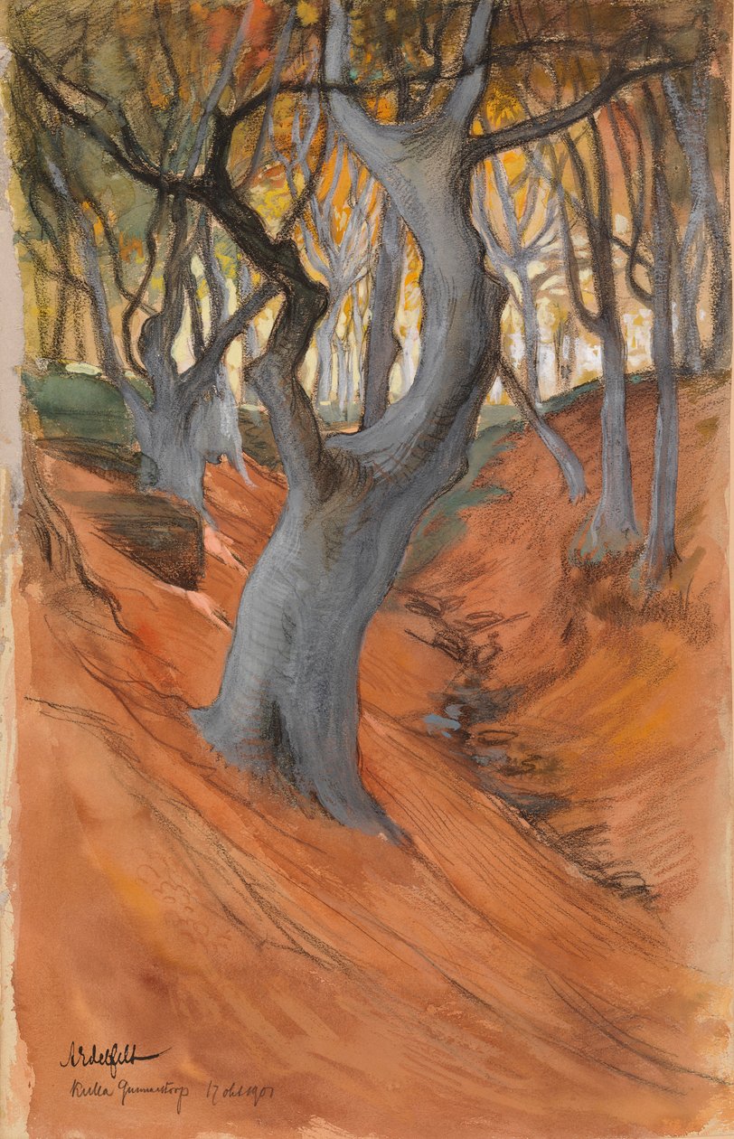 Bosque de hayas de Albert Edelfelt