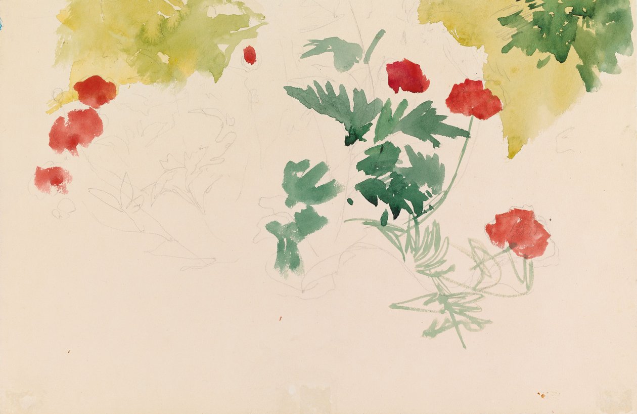 Geranios de Albert Edelfelt