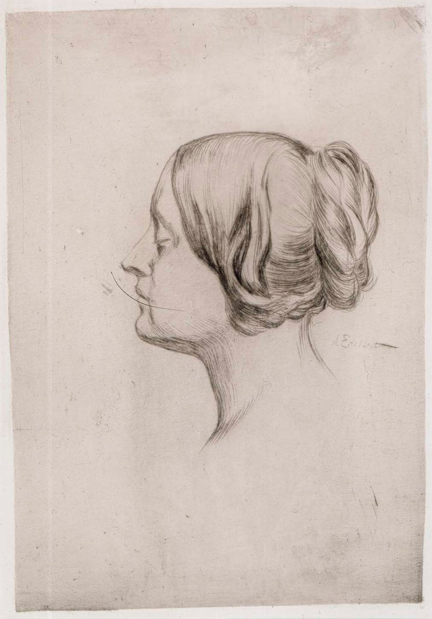 Cabeza de mujer de Albert Edelfelt