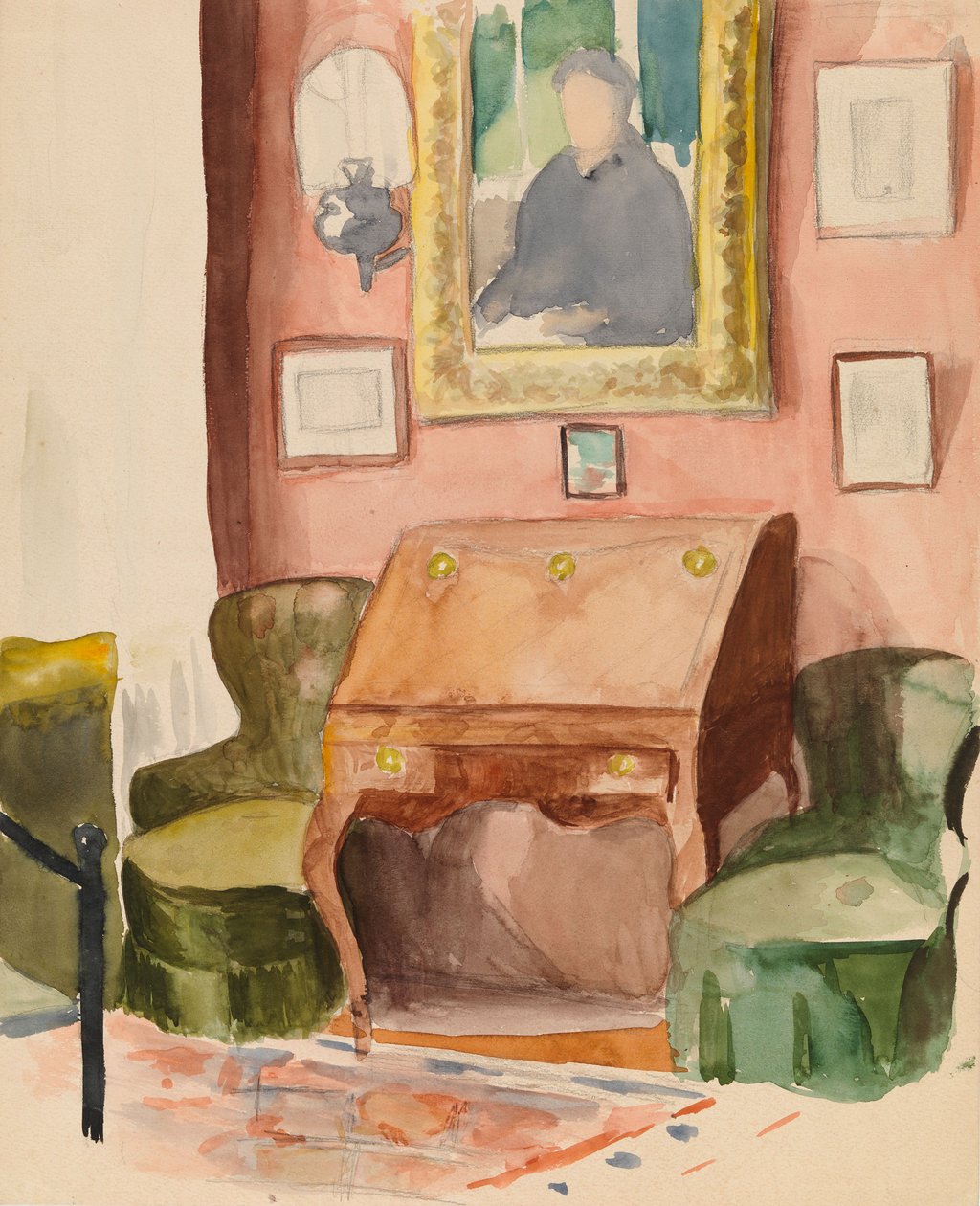 Interior de la casa de Annie y Berta Edelfelt en Helsinki de Albert Edelfelt