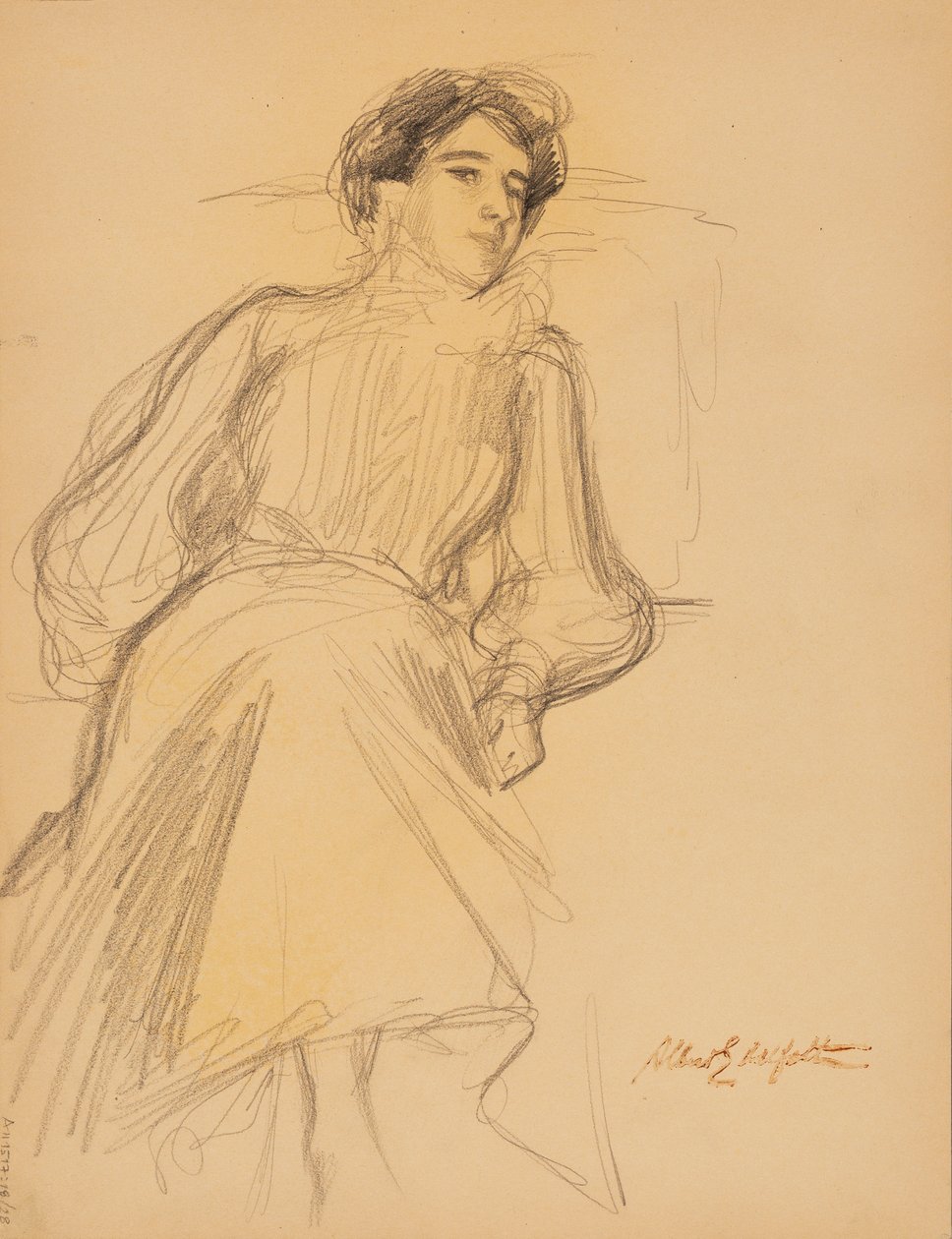 Mujer sentada de Albert Edelfelt