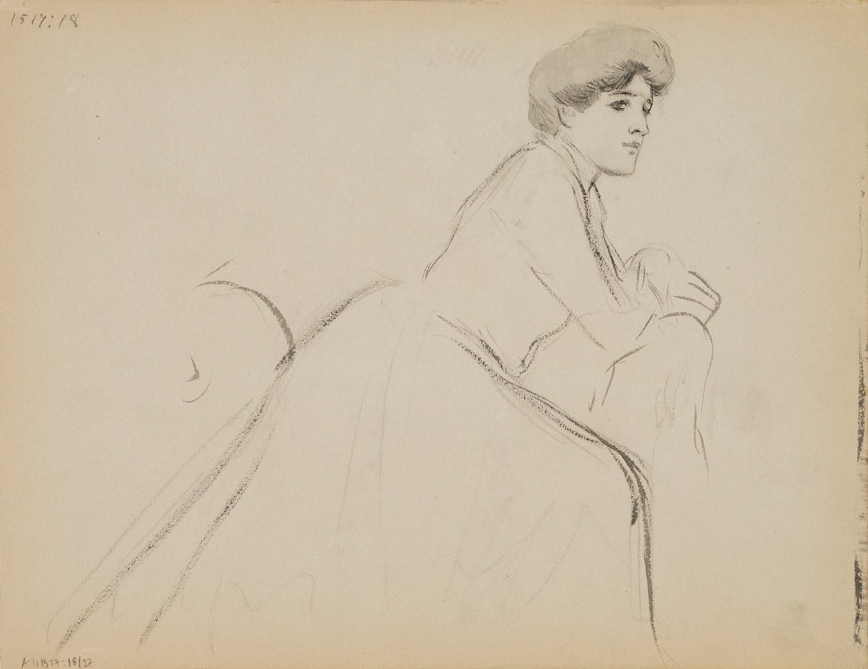Mujer sentada, de perfil de Albert Edelfelt