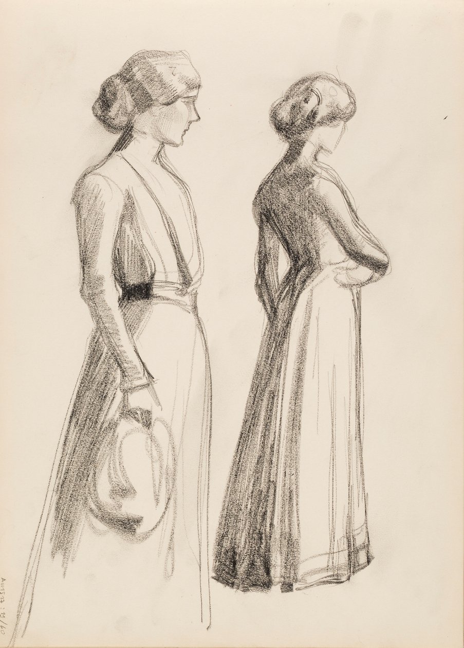 Dos personajes femeninos de Albert Edelfelt