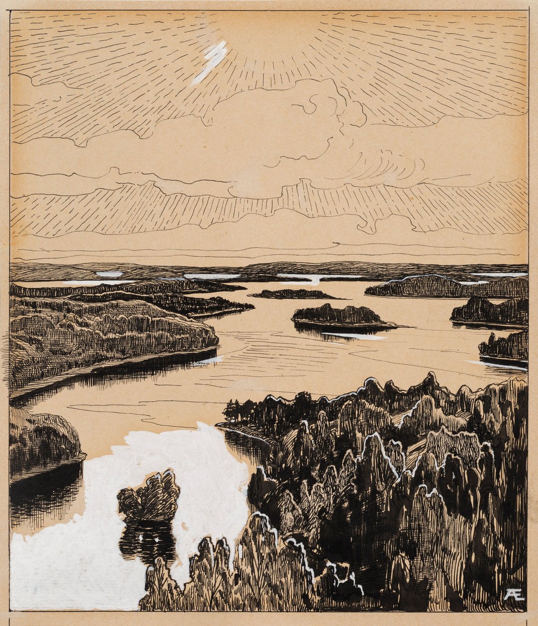 Lago Saimaa, del poema El cinco de julio de Albert Edelfelt
