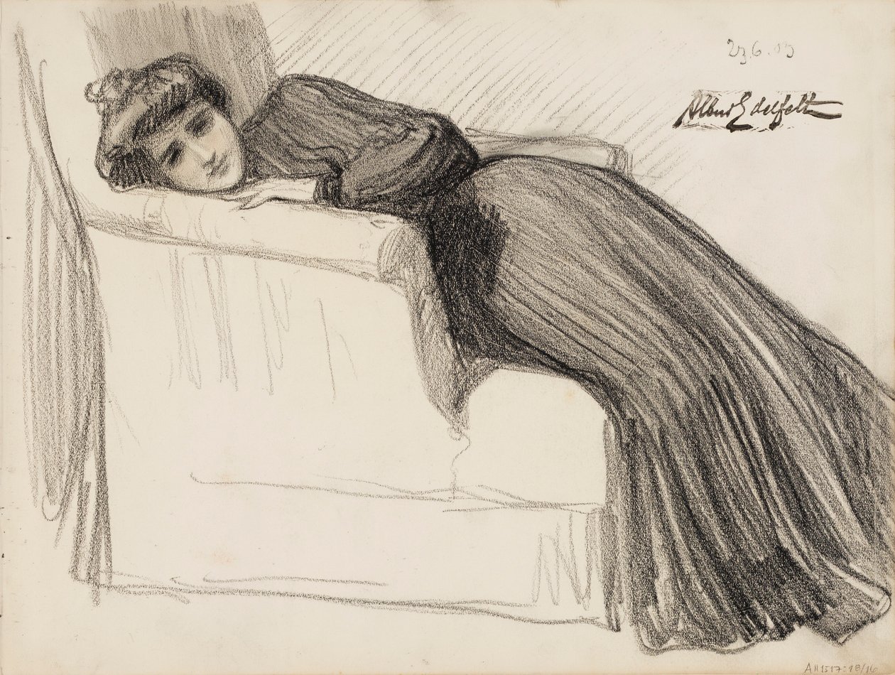 Mujer descansando de Albert Edelfelt