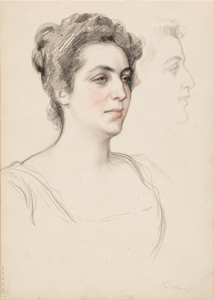 Boceto para un retrato de mujer de Albert Edelfelt