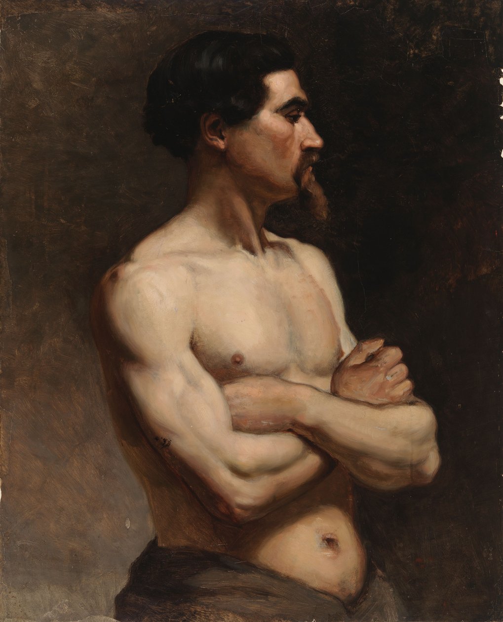 Modelo masculino, estudio de la Academia de Albert Edelfelt