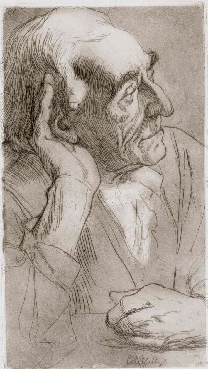 Un hombre escuchando de Albert Edelfelt