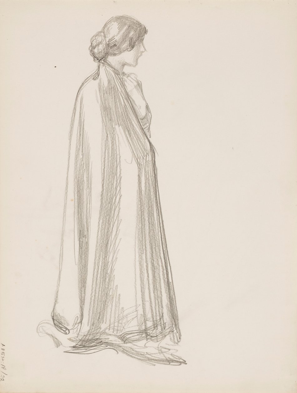 Mujer con capa de Albert Edelfelt