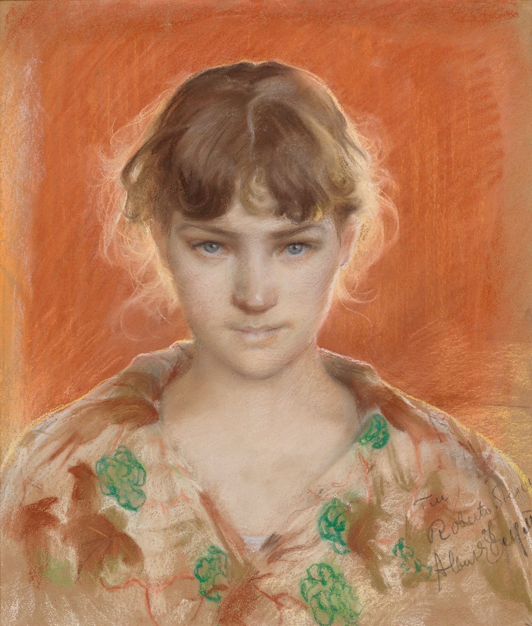 Modelo parisina con bata (Modelo parisina con bata) de Albert Edelfelt
