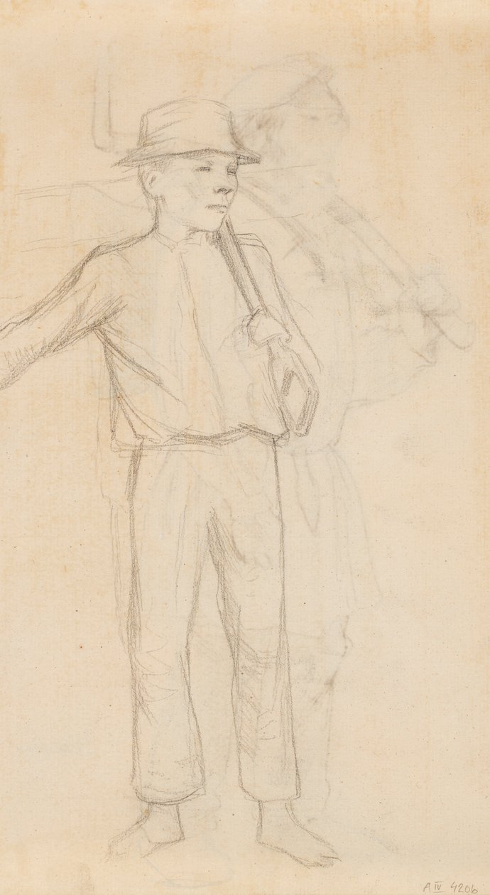 Niño, posiblemente un boceto para un cuadro de Veräjällä de Albert Edelfelt