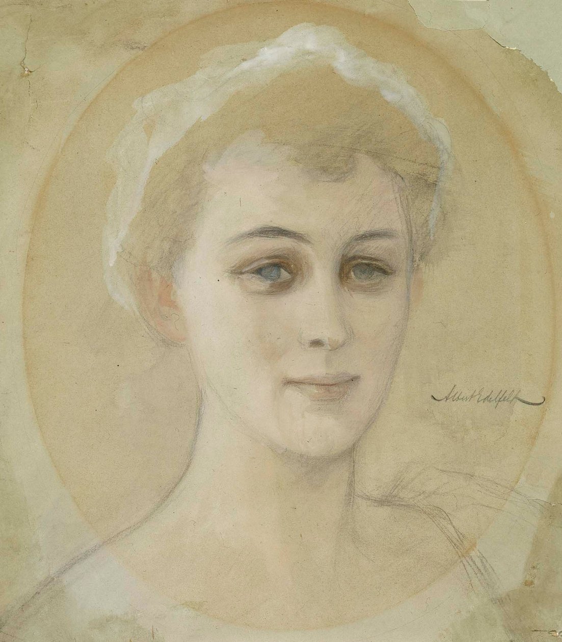 Estudio de retrato de la baronesa Naomi (Emi) de la Chapelle de Albert Edelfelt