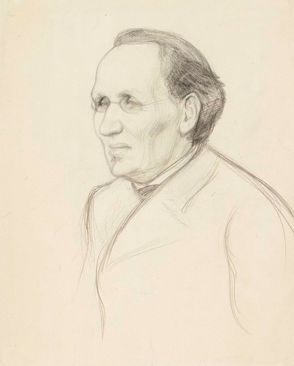 Estudio de retrato del profesor Strömborg, busto de Albert Edelfelt