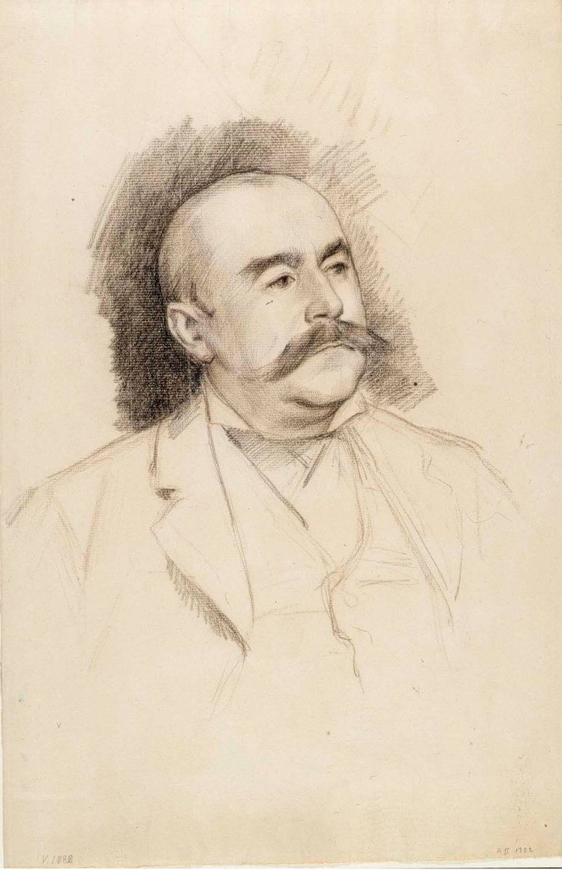 Retrato del barón A. Portalis, boceto de Albert Edelfelt